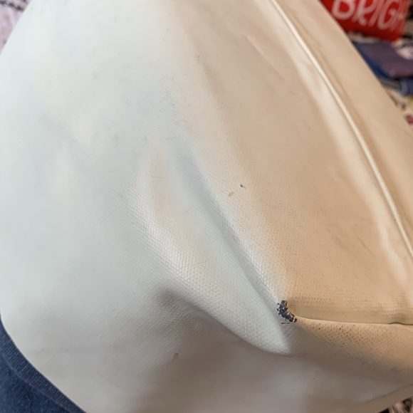 FEED Projects Blue Jean and White Canvas Coated Tote Handbag - Picture 9 of 12